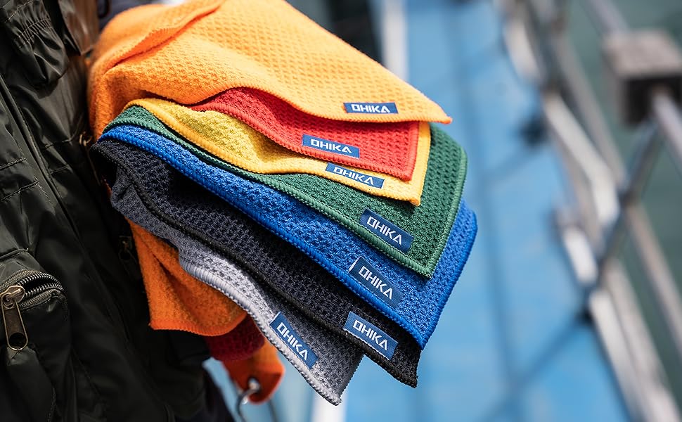 OHIKA microfiber fishing towels all colors with logo