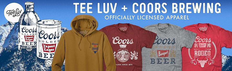 Officially Licensed Tee Luv Coors Beer Apparel and Coors Banquet Merchandise