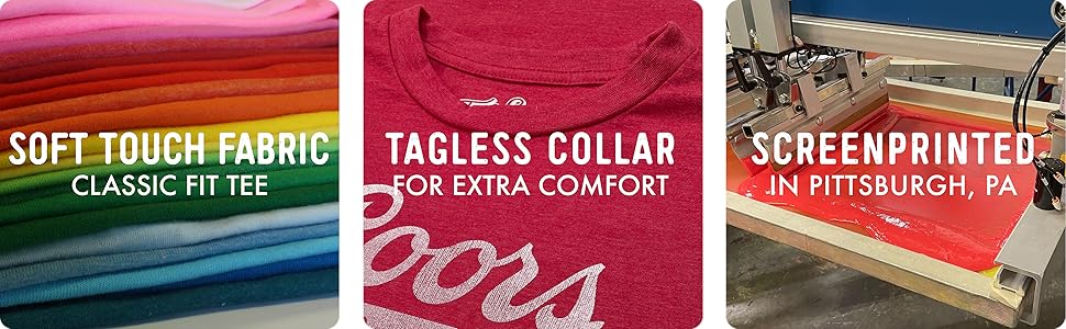 Soft Classic Fit Tagless Graphic Tees and Apparel Screenprinted in PA
