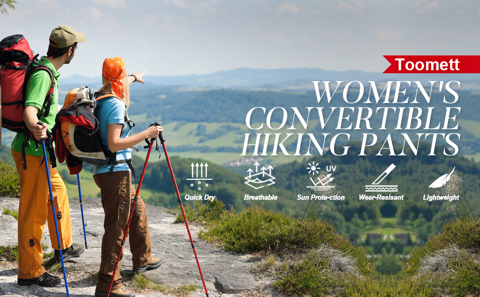 Womens Hiking Cargo Pants Water-Resistant Quick Dry UPF 50 Travel Camping Work Pants