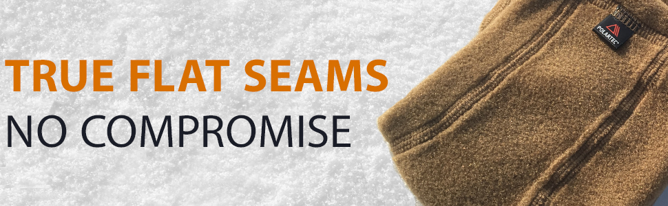 flat fleece seams polartec warmth zigzag overlock