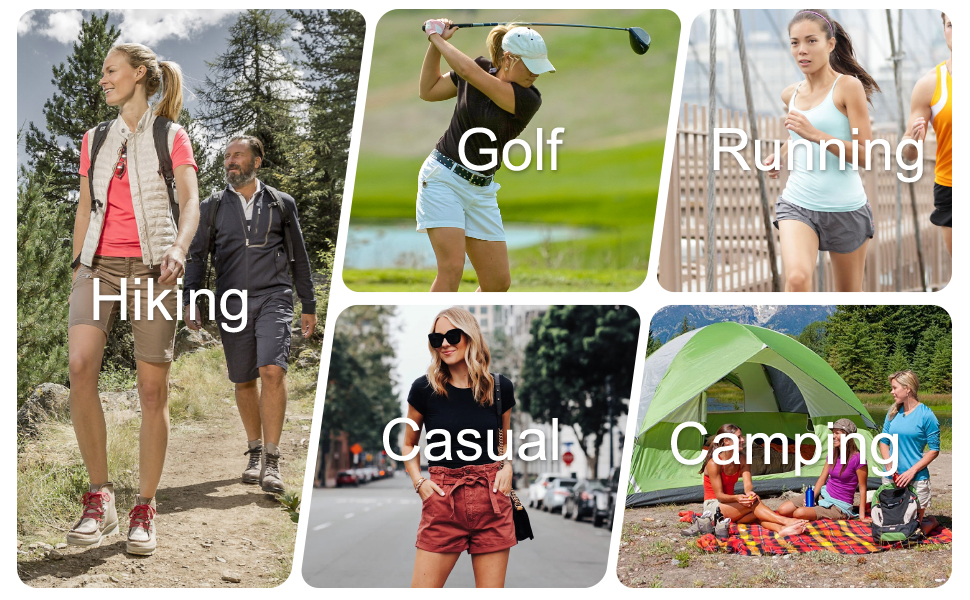 Women's 5" Hiking Shorts Golf Athletic Outdoor Shorts Quick Dry Workout Summer Water Shorts
