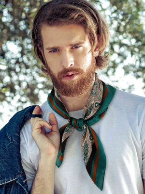 plaid print neck scarfs silk neckerchief scarf gifts for boyfriend