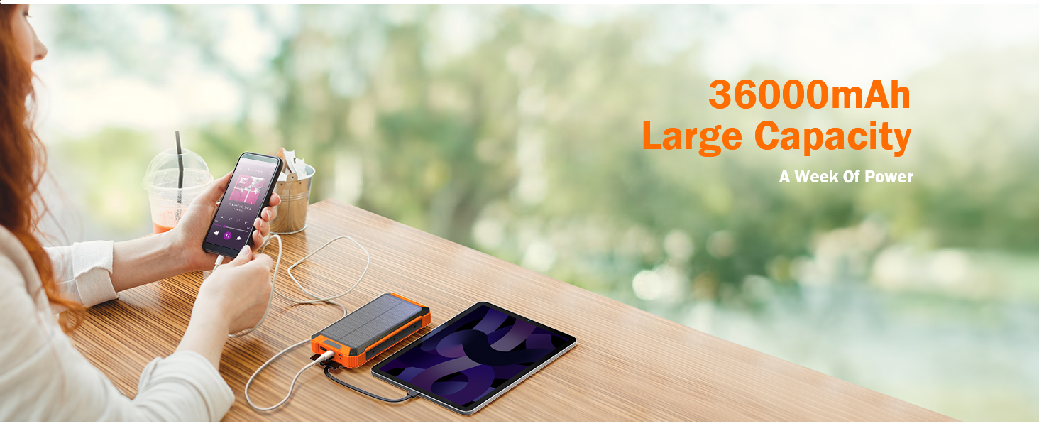 36000mAh large capacity